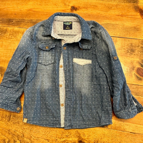 Osh Kosh Denim Button Down - Size 5T - Picture 1 of 3